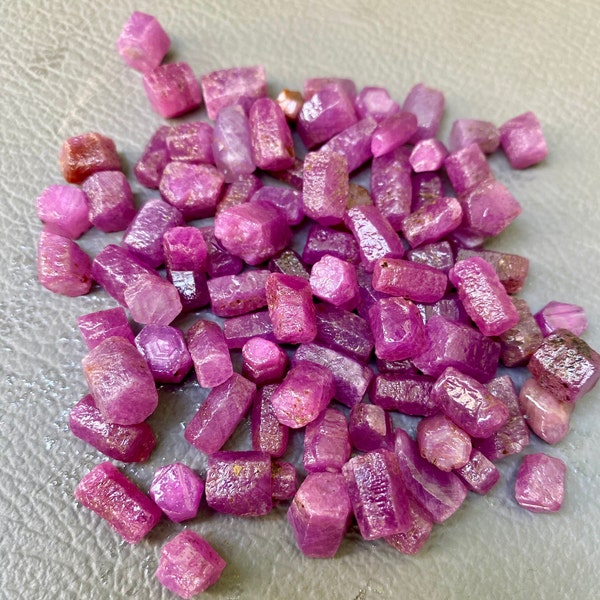 Natural Pink Sapphire Sticks | Pink Sapphire Crystal Raw | Rare Healing, Rocks, wiccan,gem,Trapiche,Minerals Size 6x7mm-15x7mm For Jewelry