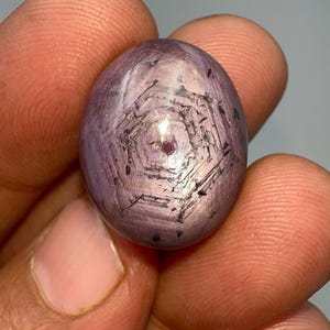 Natural Star Ruby Cabochon | Hexagon Gemstone for Jewelry Making (20x16 mm)