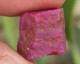 Raw Ruby Crystal: Tiny Hexagonal Red Gemstone, Healing Stone, 11 Carat