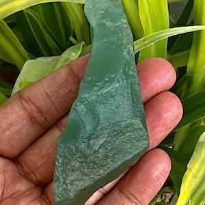 Natural Jade Raw , Beautiful Rough Jade, Natural Green Jade Healing Crystal