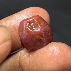 Natural Ruby Corundum Chunk: Karnataka Ruby Raw Crystal 28 Ct