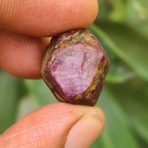 hyperphysical Raw Ruby Gemstone | Loose Ruby | Untreated Unheated Silk Ruby Specimen | Corundum Ruby