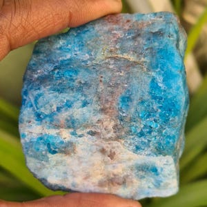 Natural Gorgeous Apatite Crystal Raw, Big Apatite Attractive Specimen, Blue Apatite Healing Stone | 63x55 MM
