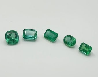 Natural Zambian Emerald Cut Stone: Loose Gemstone for Jewelry