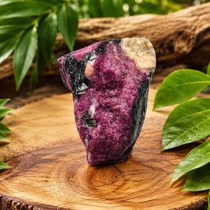 Gema en bruto de rubí zoisita rara / Cristal de anyolita natural / Mineral coleccionable de 254 quilates