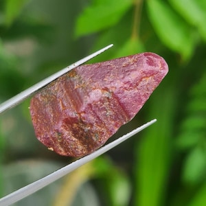 Raw Ruby Corundum Specimen: 40 Carat Healing Crystal Gemstone