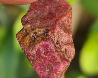 Natural Unheated Red Ruby Rough Specimen: Reiki Crystal Healing Mineral 31 ct