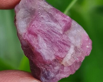 Marvelous Rubellite Tourmaline Raw : Healing Crystal Rough 31 CTS Bi- Color Tourmaline October Birthstone