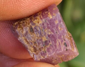 Natural Ruby Purple Corundum Specimen : Reiki Crystal Healing Stone Terminated (13x13x11MM),