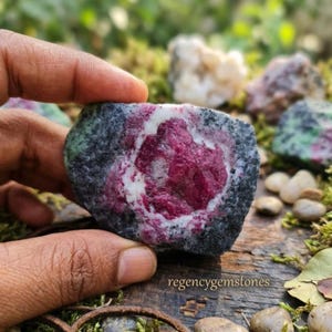 Natural Ruby Zoisite Rough Crystal | Anyolite Mineral Specimen | Loose Gemstone (144 Gram)