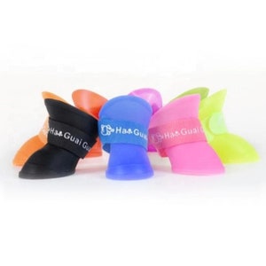 Rain boots For Dogs, Blue, Black, Pink Dog Rain boots, Rain boots For Dogs, Dog Rain boots| Comfortable Blue, Pink and Black Pet Rainboots