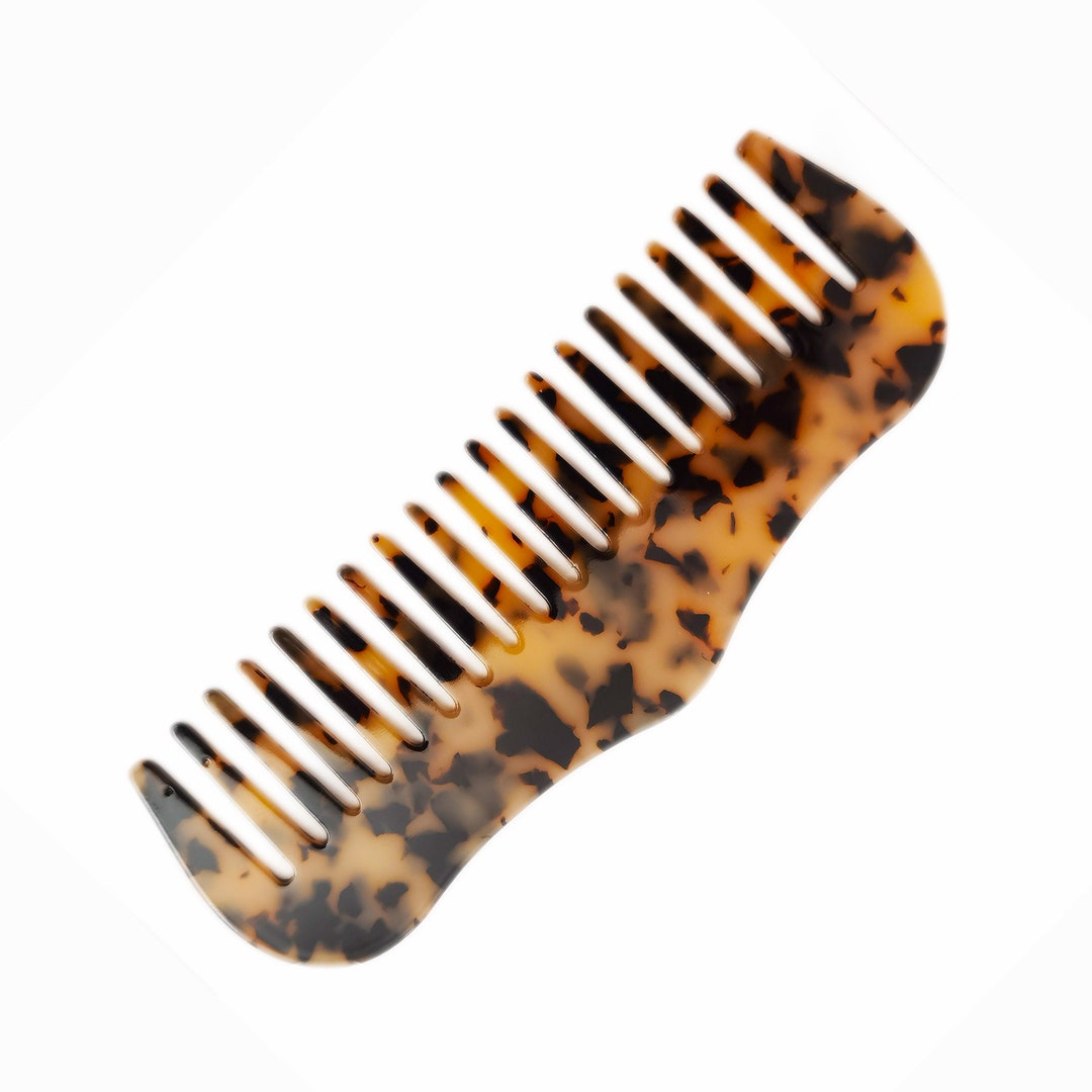 Brown Resin Comb Tortoise Shell Hair Comb Natural Acetate Etsy