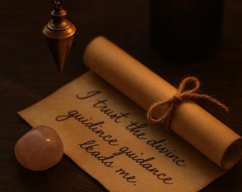 Affirmation Scroll + Pendulum Reading Bundle