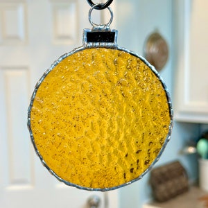 Glass Christmas ornament suncatcher
