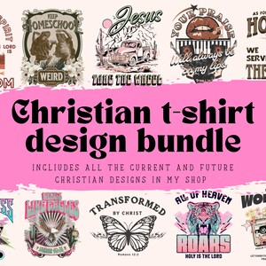 Christian designs full color Christian t shirt design bundle PNG sublimation religious tee Bible verse shirt Commercial free DTG printing
