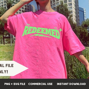 Redeemed PNG and SVG Christian Sublimation Designs Download tshirt png Files Sublimation Vintage Jesus Shirt Designs for DTF Transfers