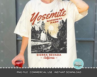 Yosemite National park shirt sublimation PNG design Granola girl aesthetic PNG Wildlife PNG Hiking tshirt National parks United states png