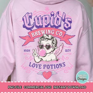 Cupido's brouwerij png retro valentijnsdag shirt sublimatieontwerp, st valentijnsdag png, trendy valentijnskaartontwerp, xoxo png cupido clipart