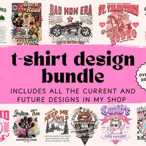 PNG T shirt sublimation design bundle - Trendy Tshirt designs for DTF printing commercial free instant download tee shirt designs