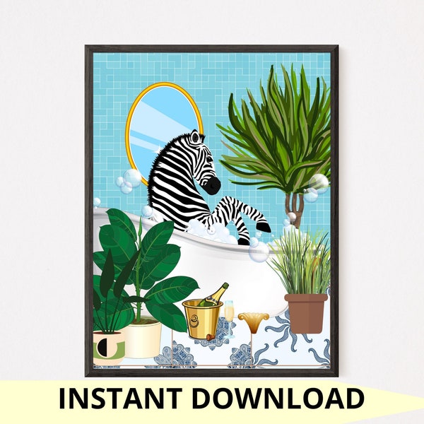 Fun Bathroom Wall Art Etsy