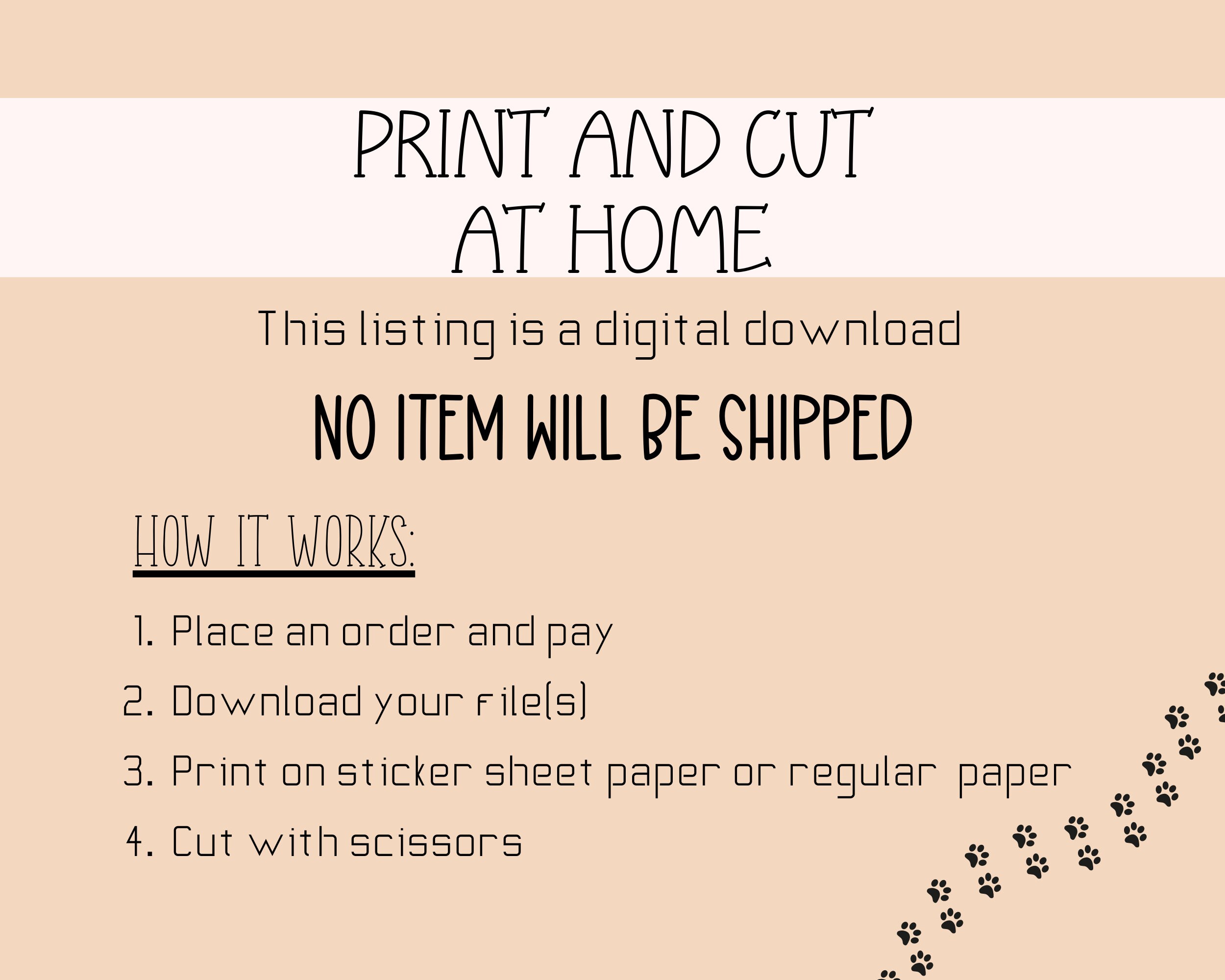 JPG File Mid Century Modern Atomic Cat STICKERS, Downloadable Printable ...