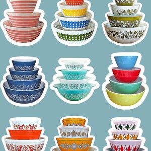 Vintage PYREX STICKERS, Downloadable Printable Instant Download, Mixing ...