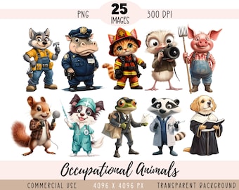 Fichiers PNG CLIPART animaux professionnels, animaux sauvages au travail, élan militaire, usage commercial, fond transparent