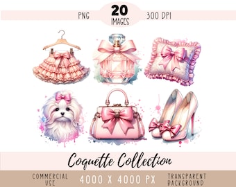 Coquette Collection CLIPART PNG files, Pink Diamond Heart Sublimation, Dressing Table Mirror Crown   Commercial use Transparent background
