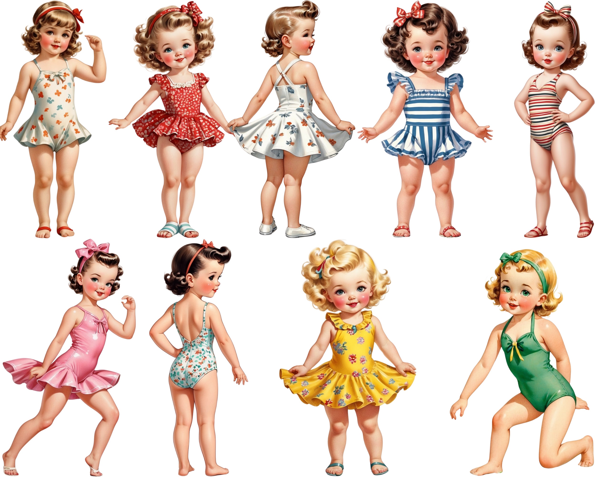 Swimsuit Girls CLIPART PNG Files Commercial Use Transparent Background ...