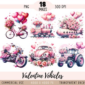 File PNG CLIPART di veicoli di San Valentino, Sublimazione del treno dell'amore, Camion rosa Cadillac Heart, Sottomarino rosa Uso commerciale, Sfondo trasparente