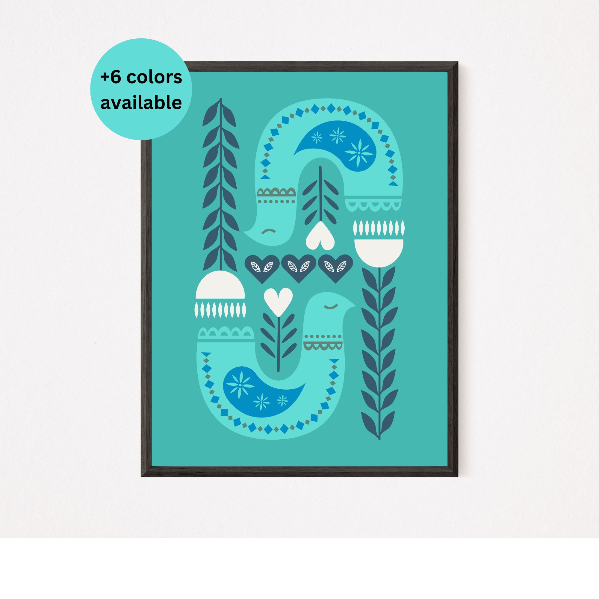 INSTANT DOWNLOAD Folk Art Giraffe Art Print African Wild - Etsy