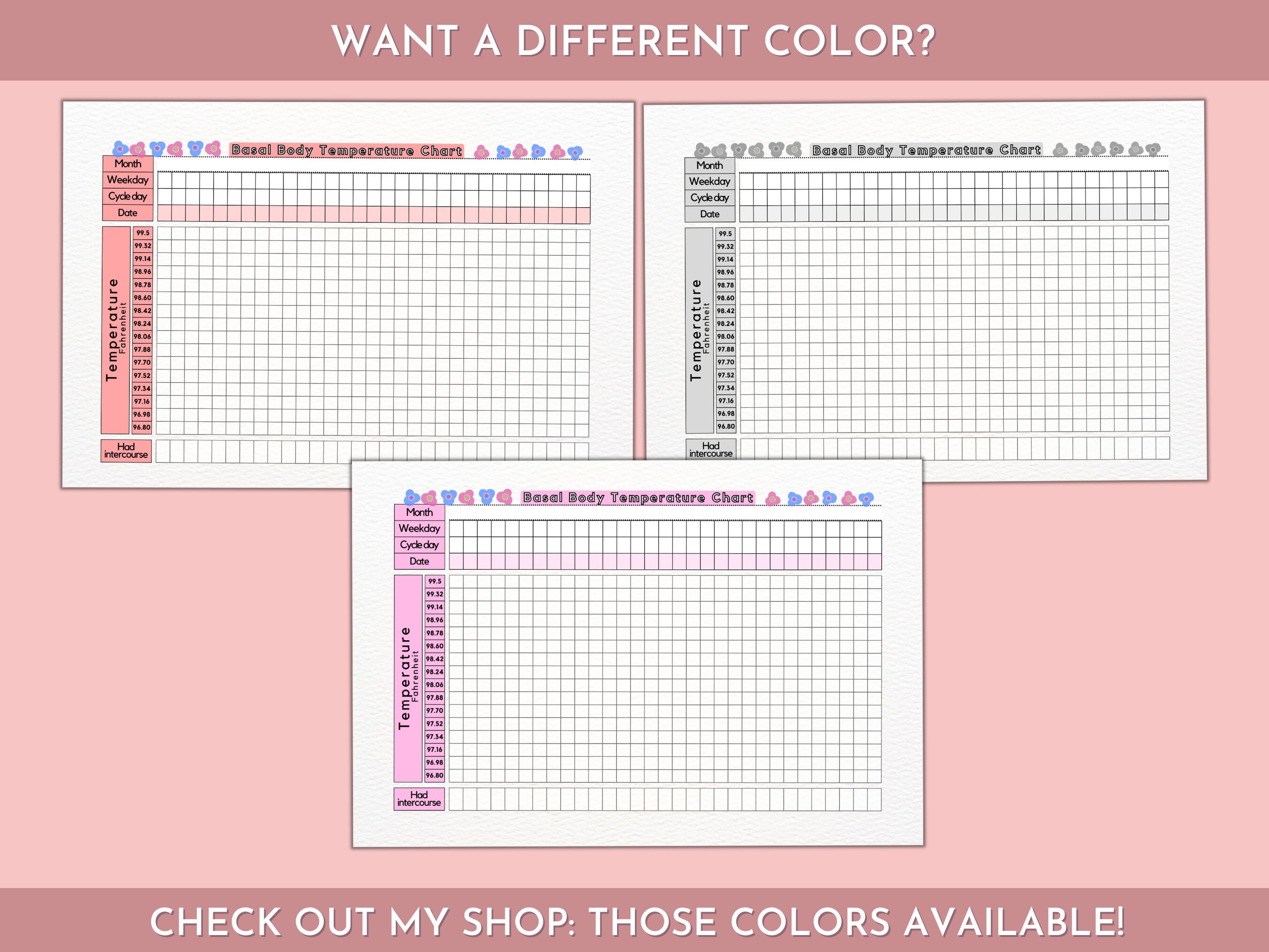 Basal Body Temperature Tracker for Printing Fertility - Etsy