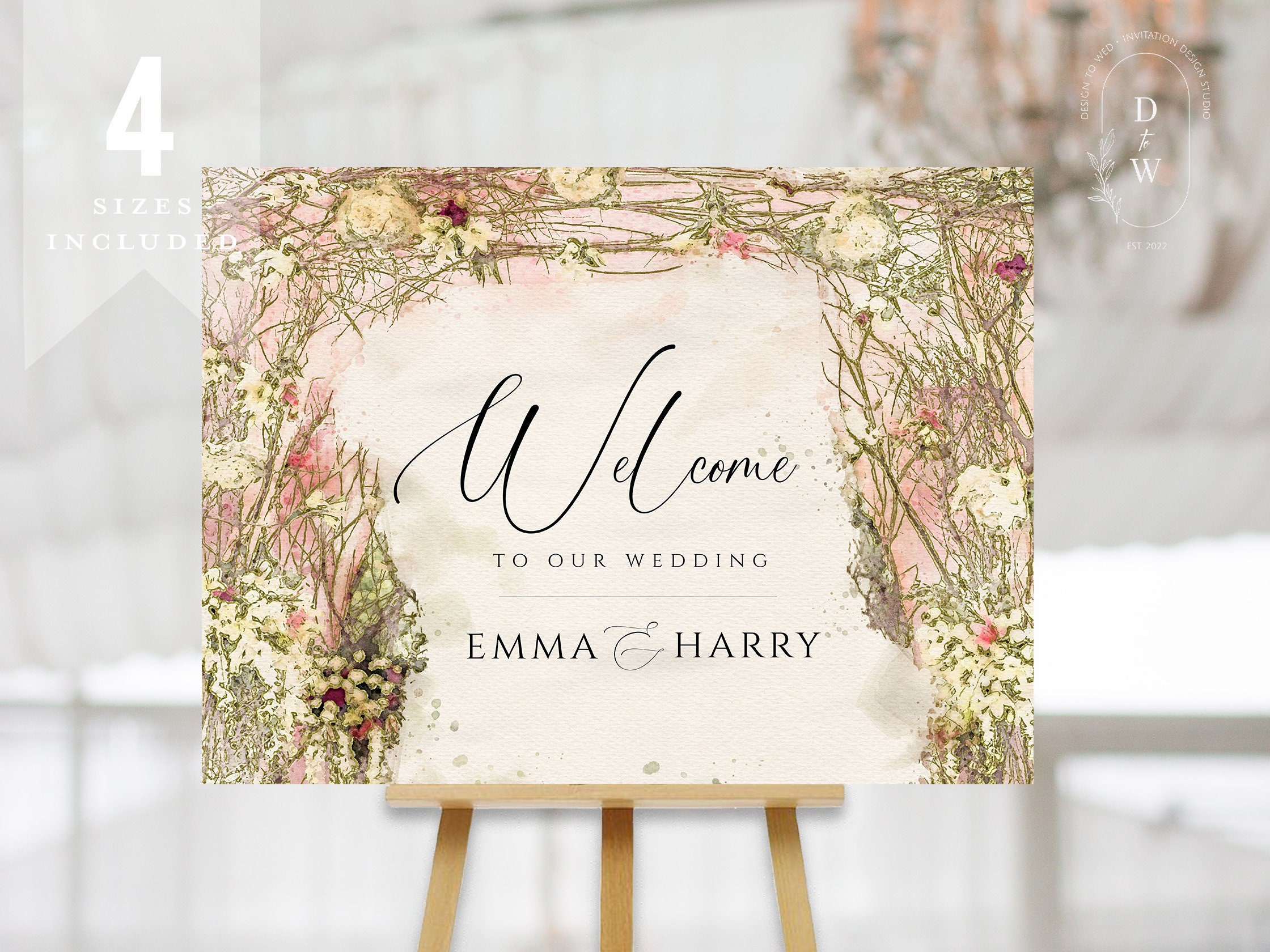Wedding Welcome Sign Template DIY Wedding Sign Welcome Printable Rustic ...