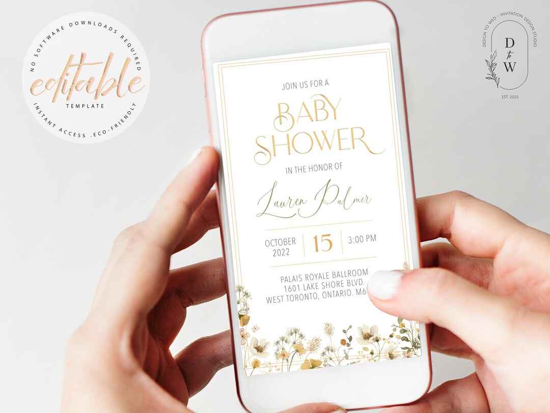 Evites Baby Shower Invitations Baby Girl Shower Invitation Brunch Baby Shower E Invitation