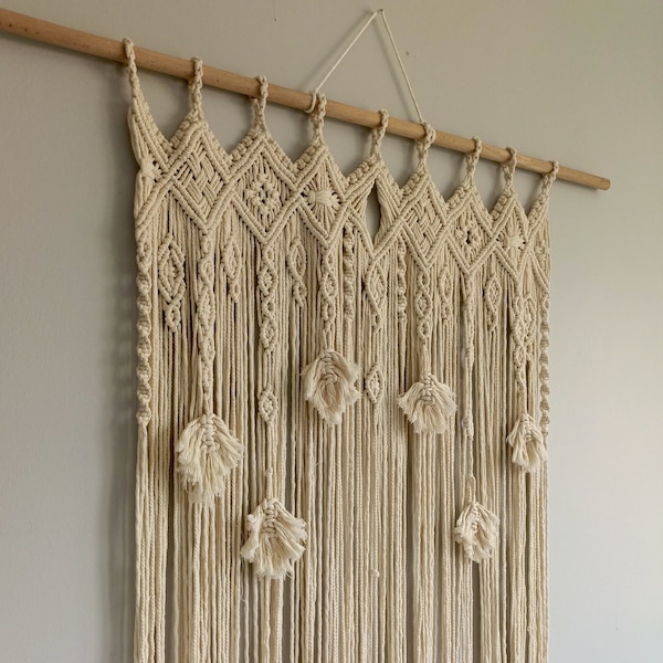 Macrame Curtain - Etsy UK