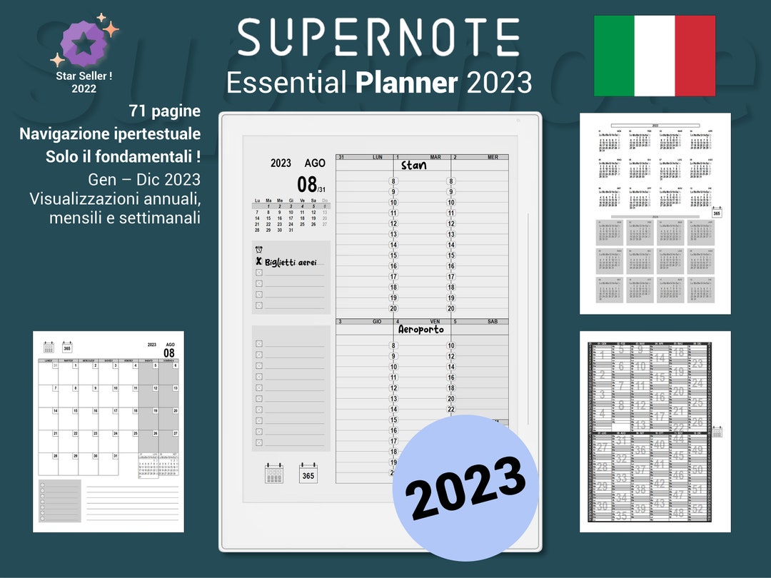 Essential Pdf Planner Edition 2023 for the Supernote A5X & Etsy