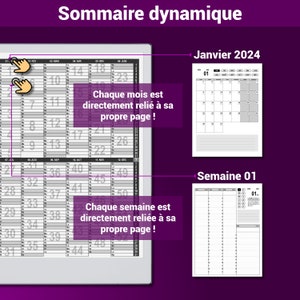 Weekly planner for reMarkable®, with hypertext navigation image 3