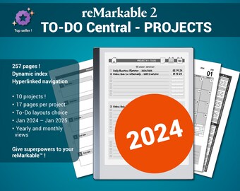 TO-DO Central - Project manager for reMarkable® with hyperlinks