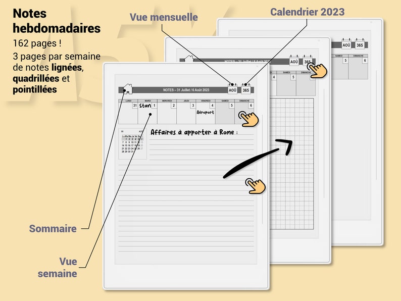 Vertical Pdf Daily Planner 2023 Edition for Supernote A5X Etsy