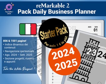 Pacchetto Daily Business Planner, anni accademici 23/24 e 24/25, per reMarkable®, con navigazione ipertestuale - versione italiana