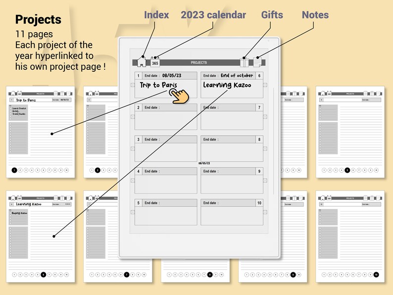 Vertical Daily Pdf Planner 2023 Edition for Supernote A5X Etsy