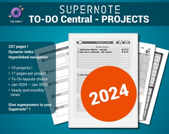 TO-DO Central - Project manager for the Supernote® with hyperlinks