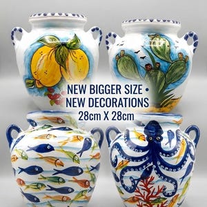 Vaso de parede de cerâmica pintado à mão: decoração colorida para jardim em estilo boho (28 cm x 28 cm)
