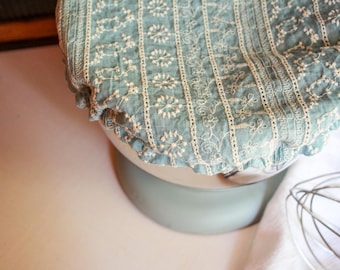 Cotton Bowl Cover: Washable Reusable Kitchen Aid Cover - 9&quot;