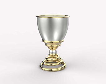 Pure Silver 925 Cup For Shabbat And The Holiday, Kiddush Cup Wedding Gift, Unique Wine Blessing Cup