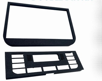 BMW E36 Double Din Head Unit Bezel & Square HVAC Combo for LHD | Factory Style Finsih | Receiver Trim | 92-98 3-Series | Interior Trim