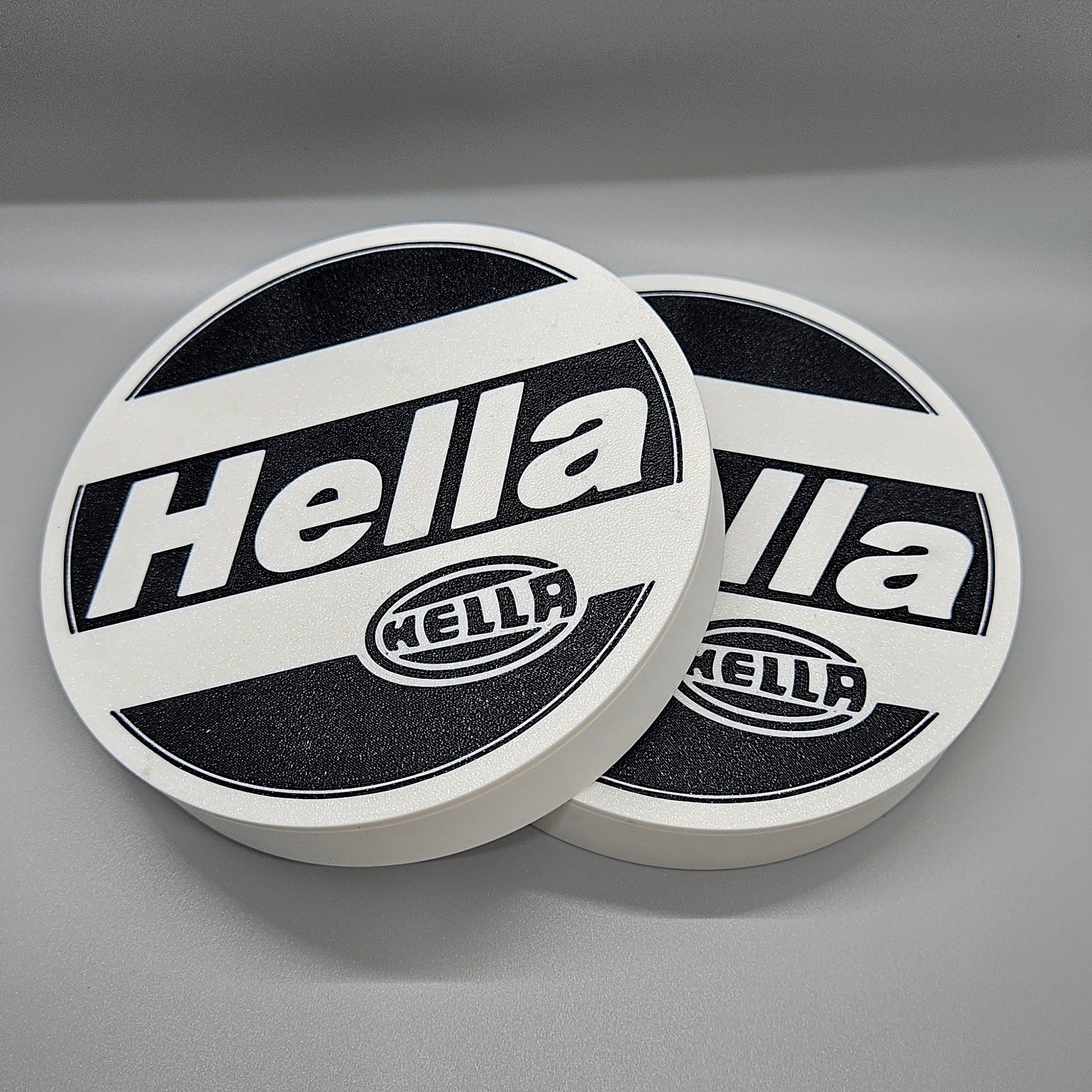 BMW E30 Hella Style High Beam Headlight Covers White Hella Caps Set of ...