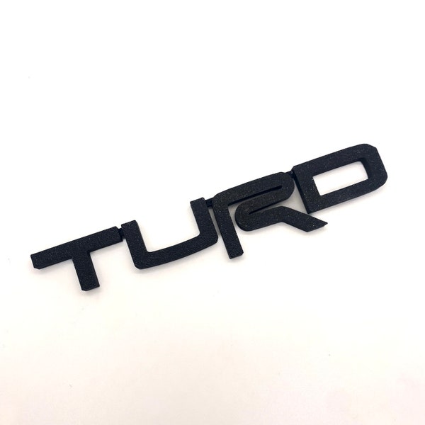 Toyota TRD Turd Badge | Custom Black Emblem | TRD Pro Tacoma Tundra 4Runner | ABS Part | Toyota Racing Development Joke Badge | Toyota Gift