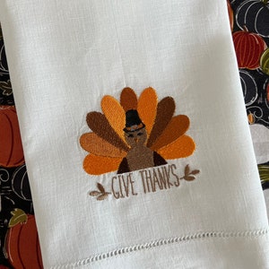 Personalized Bath Hand Towel|Fall Gifts|Hostess Gift|Thanksgiving Turkey  Hand Towel