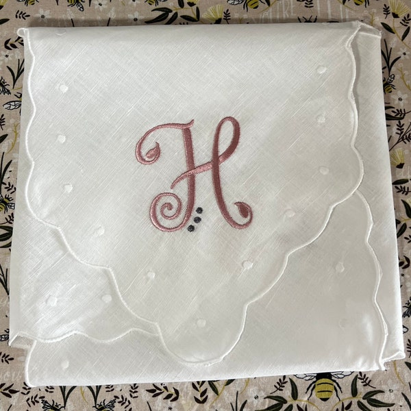 Monogrammed Bread Basket Liner|Linen Liner| Personalized Bread Basket Liner